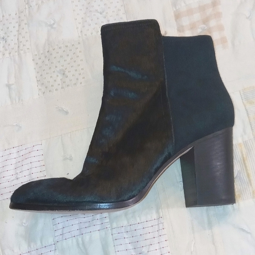 🍂🍁COLE HAAN🍁🍂Black Fur Ankle Boots